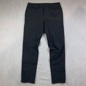 Lululemon Mens 31 Black Chino ABC Pant Slim Warpstreme Tapered Stretch 31x30